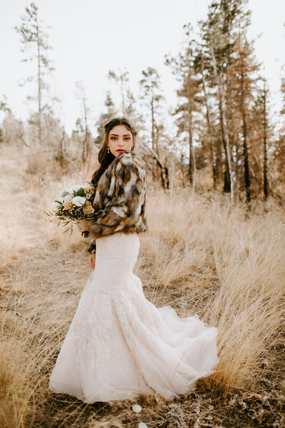 Sophia Tolli Winter Bridal Look | Styled Shoot. Desktop Image