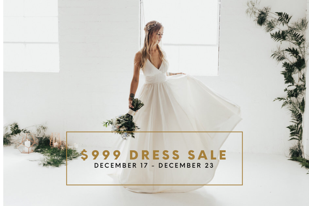 $999 Dress Sale | December 17 - 23. Desktop Image